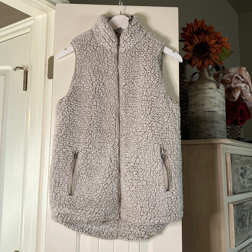 Tan Sherpa Vest